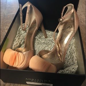 Adrianna Papell Gracie Blush Satin Toe Pump
